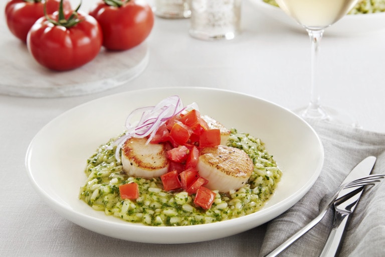 Scallop and Arugula Risotto